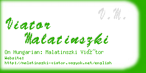 viator malatinszki business card